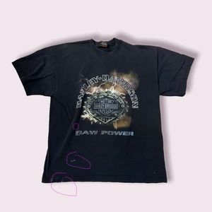 Vintage 1998 Harley Davidson Raw Power/ Malaga, Spain T-shirt Sz. XL